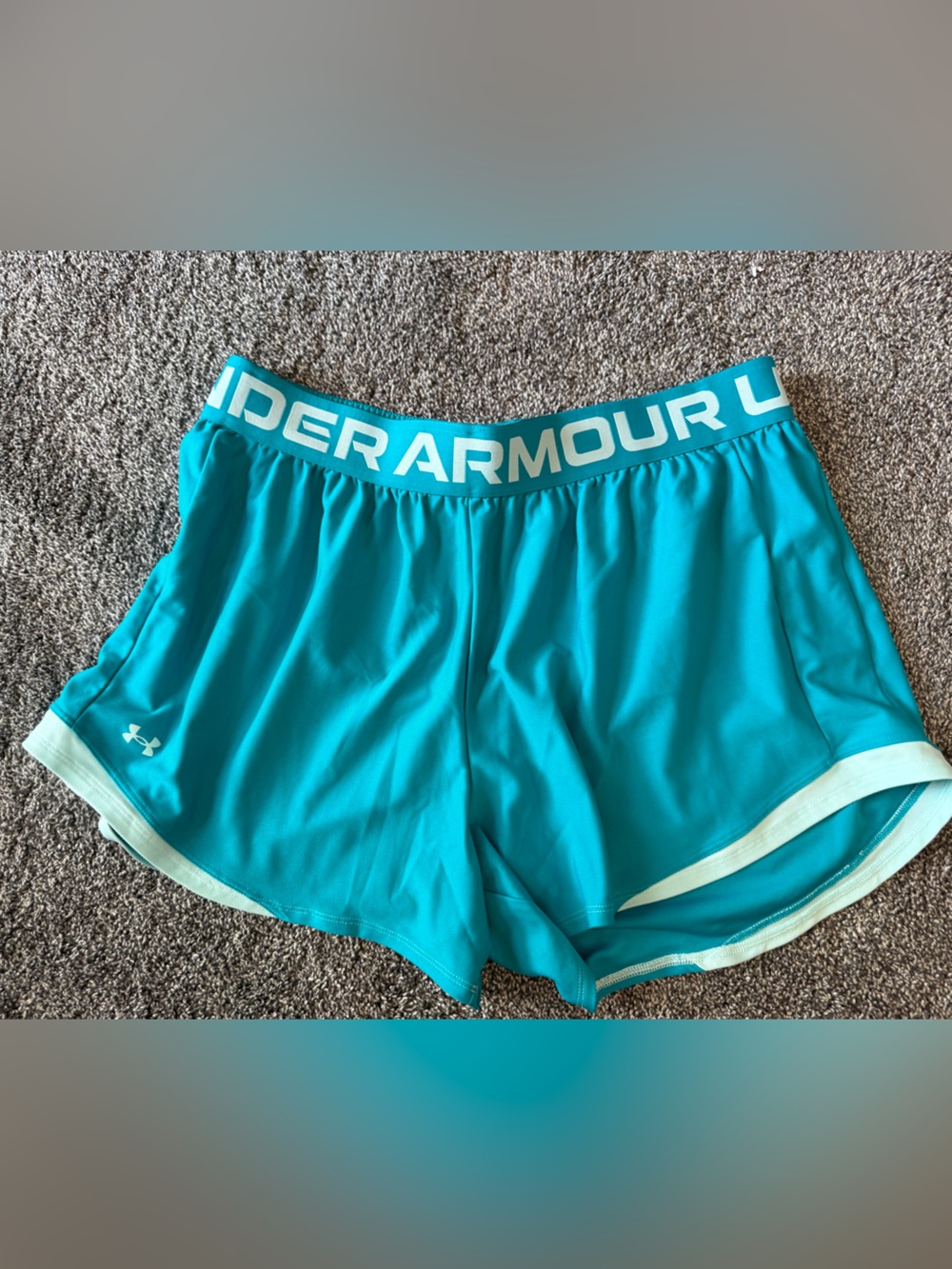 Under Armour Girls' Teal Athletic Swim Rashguard Top